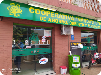 Frente de la Cooperativa Ñanduti Ltda.